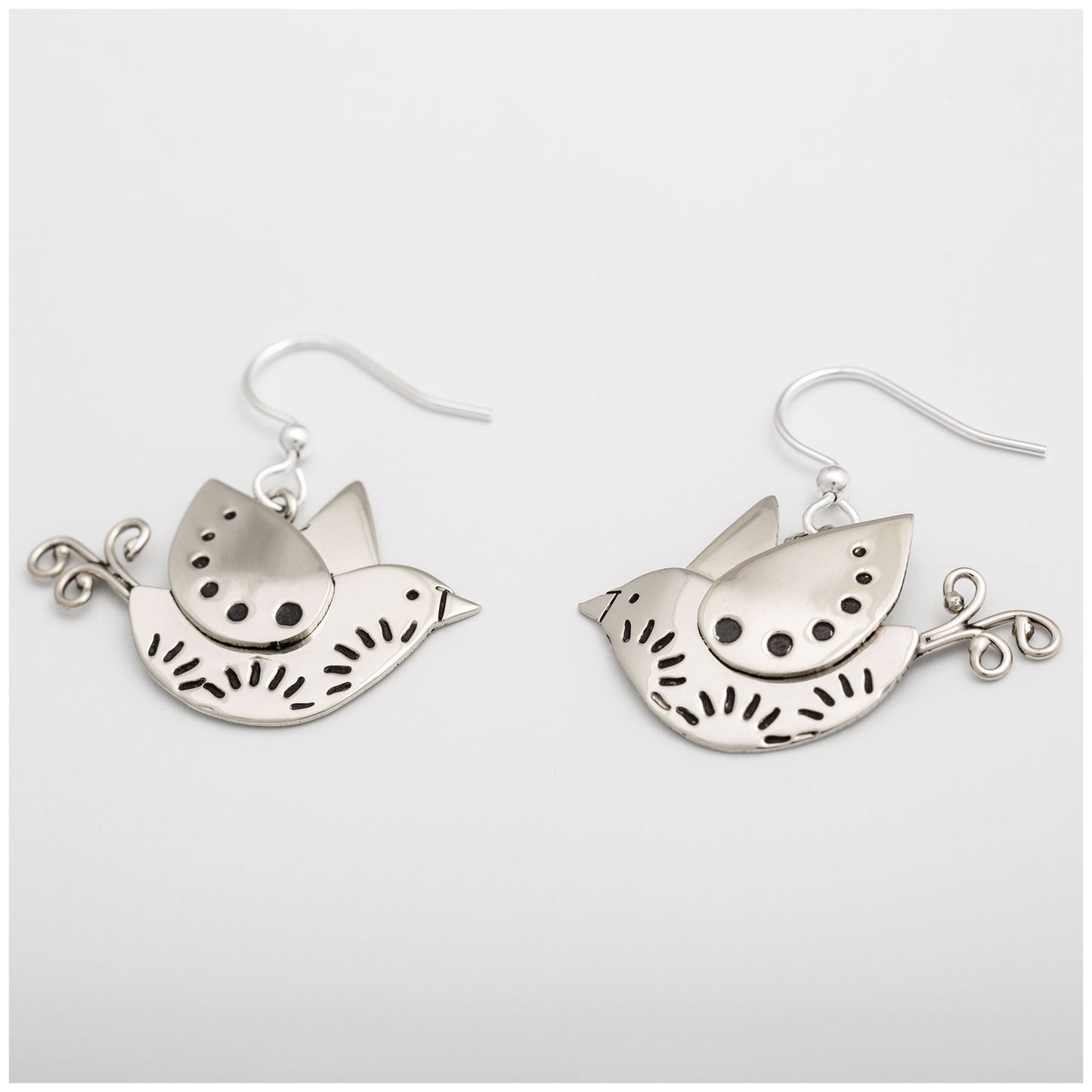 Sweet Dove Alpaca Silver Earrings