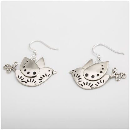 Sweet Dove Alpaca Silver Earrings