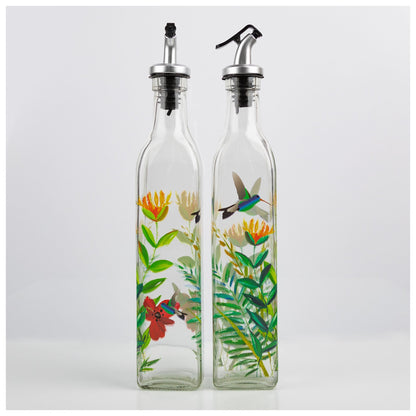 Floral Hummingbird Oil & Vinegar Set