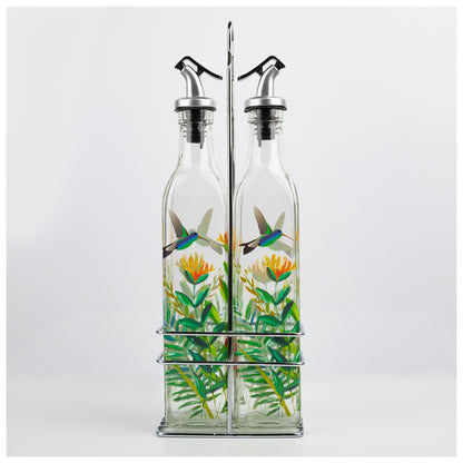 Floral Hummingbird Oil & Vinegar Set