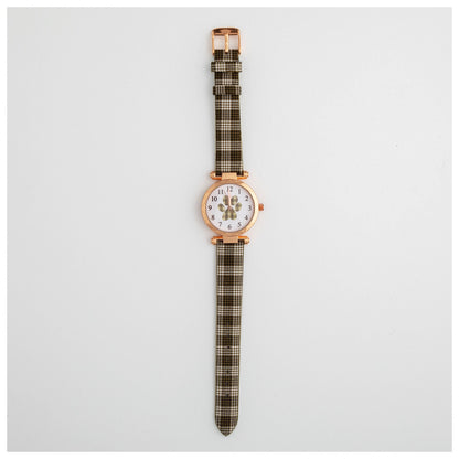 Plaid Paw Print Watch