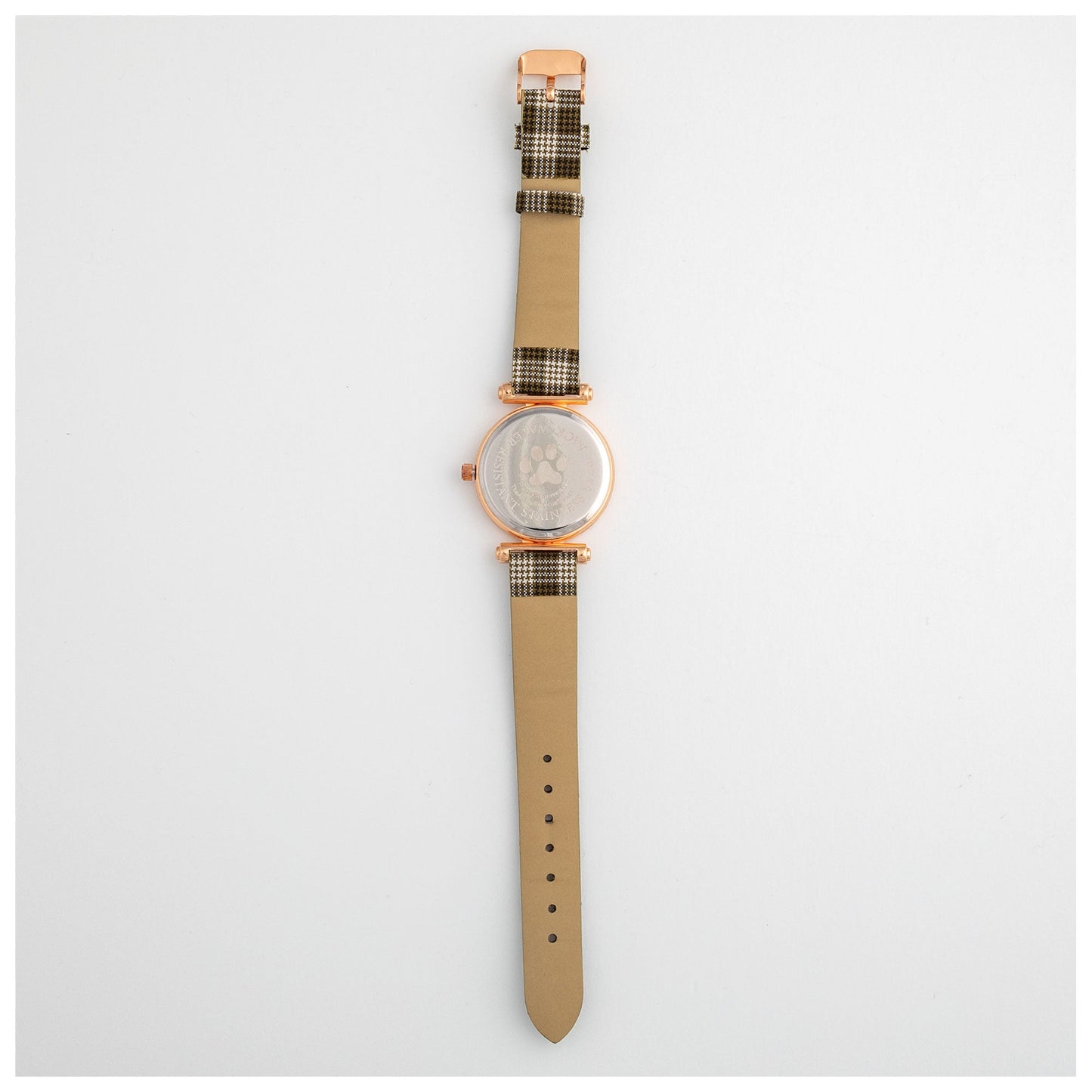 Plaid Paw Print Watch