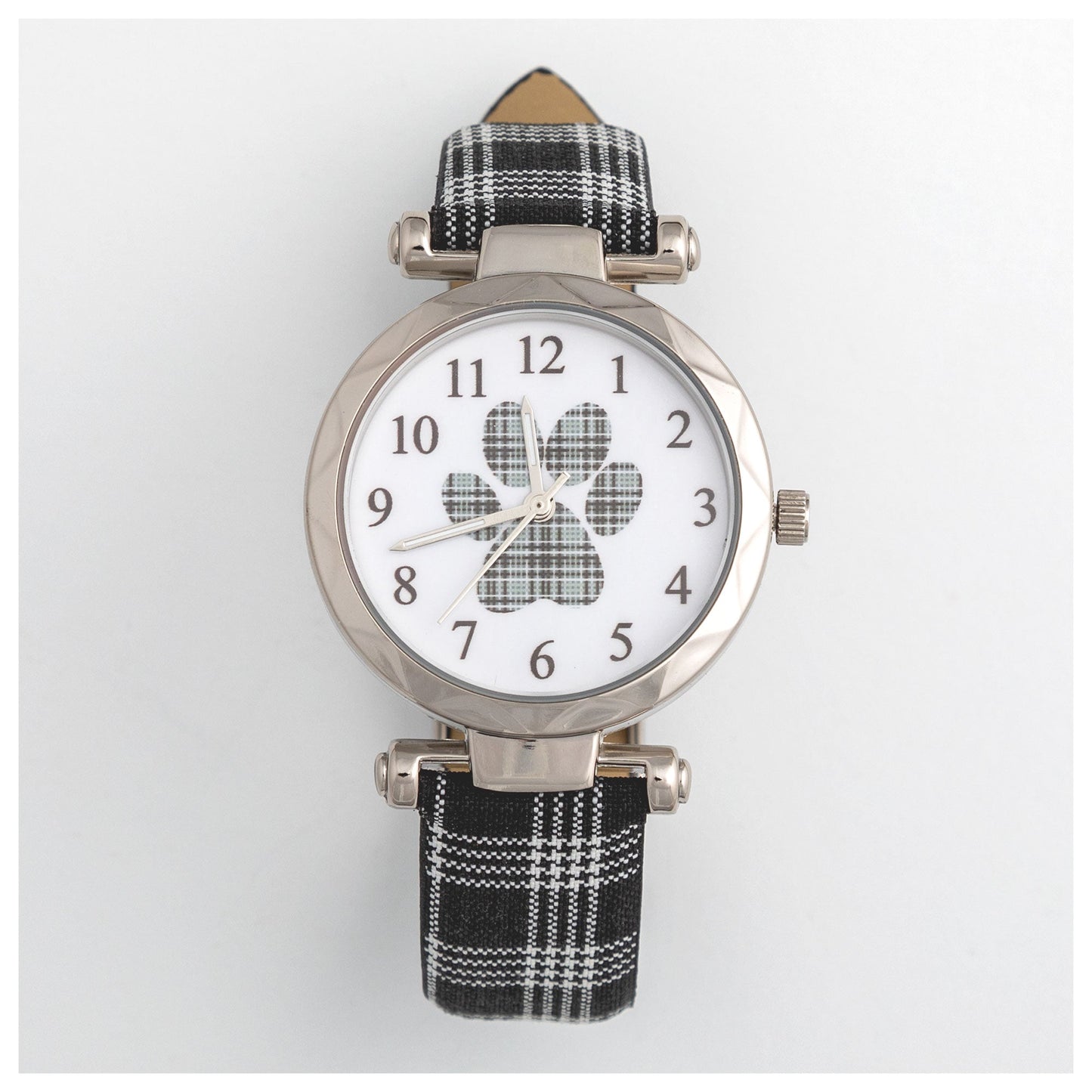 Plaid Paw Print Watch