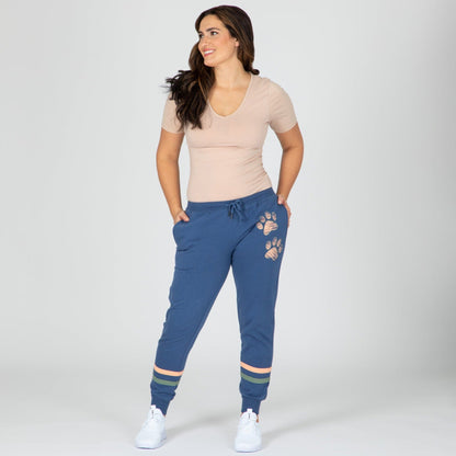 Paw Print Athletic Stripe Sweatpants