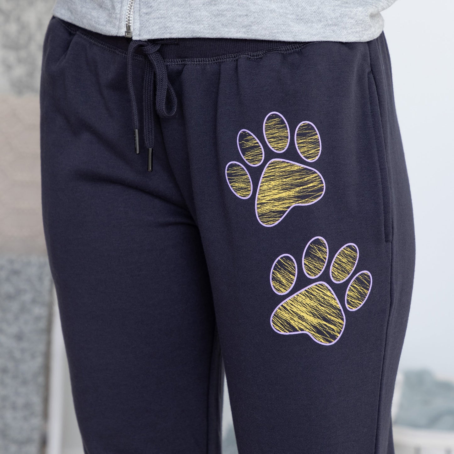 Paw Print Athletic Stripe Sweatpants