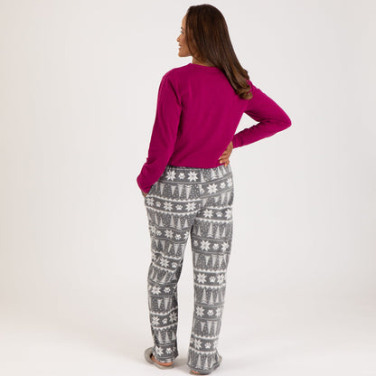 Winter Paw Print Pet Pajama Set