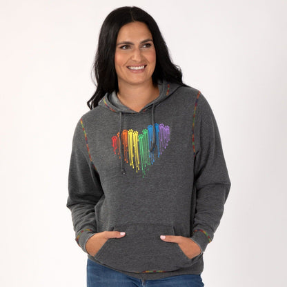 Rainbow Painted Paws Burnout Hoodie