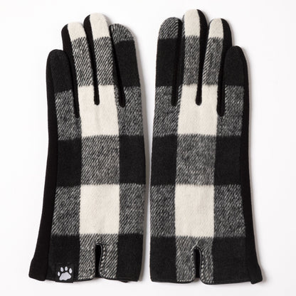 Buffalo Check Touch Screen Gloves