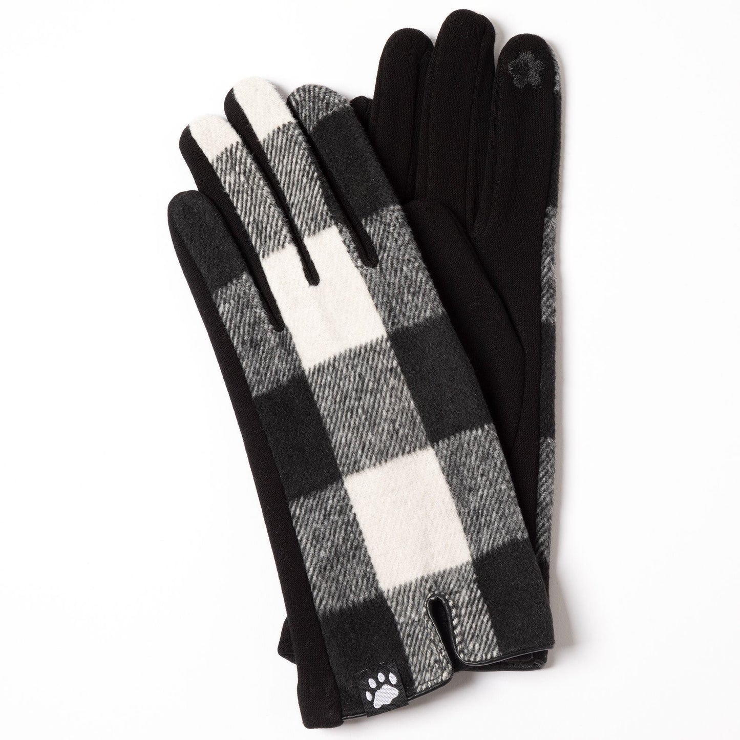 Buffalo Check Touch Screen Gloves