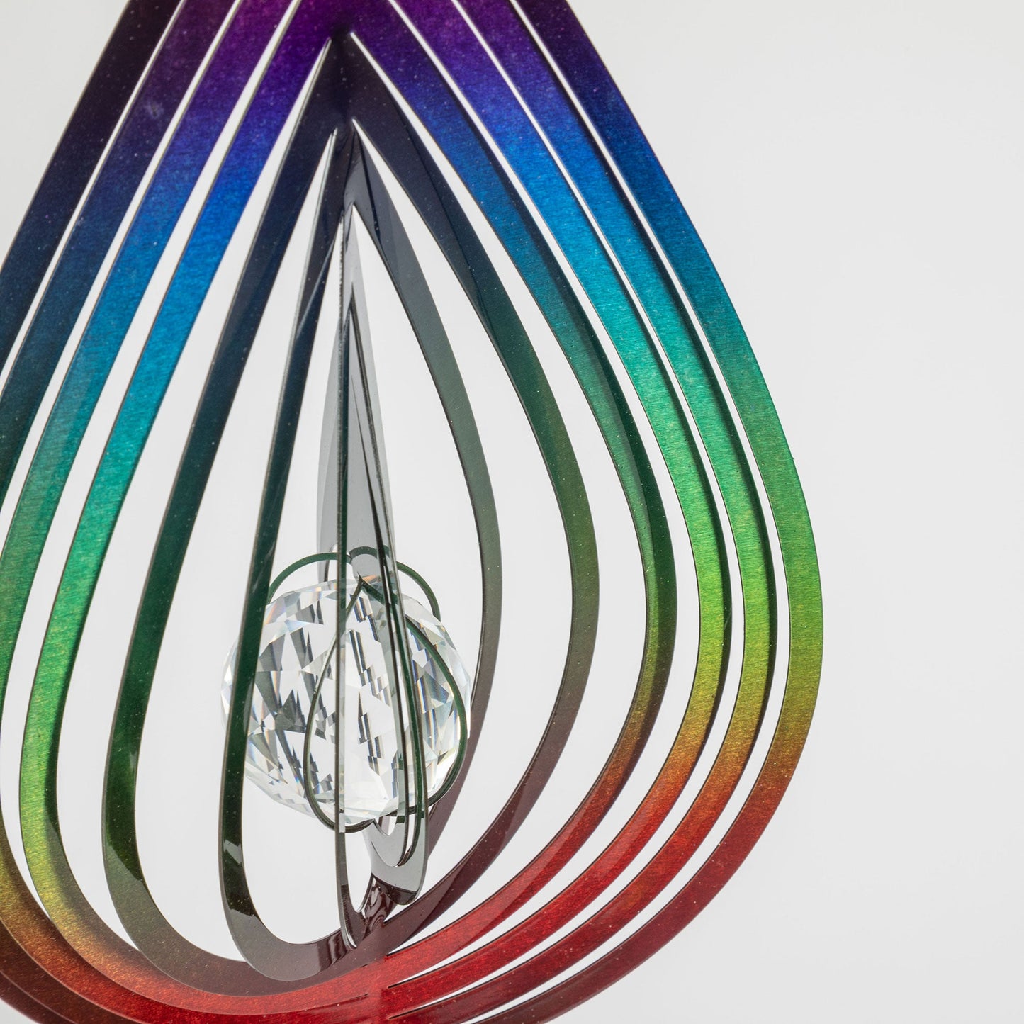 Color-Changing Jewel Illusion Spinner Wind Chime