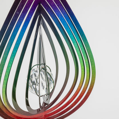 Color-Changing Jewel Illusion Spinner Wind Chime