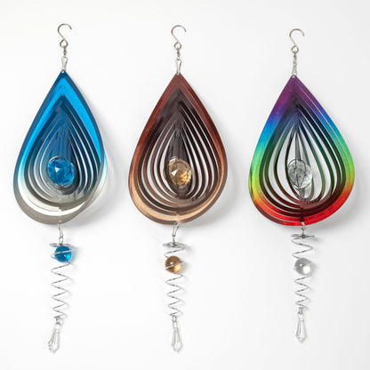 Color-Changing Jewel Illusion Spinner Wind Chime