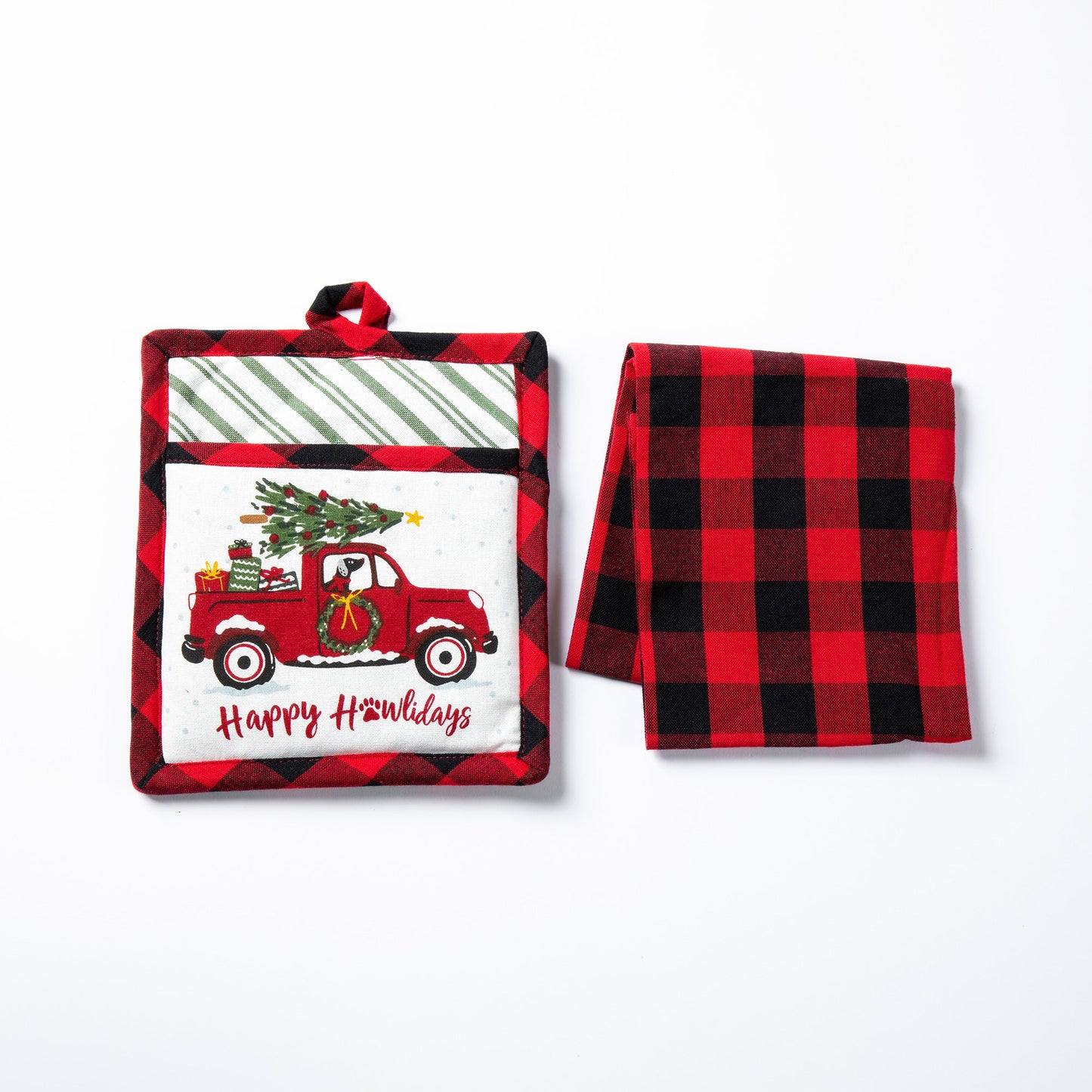 Happy Howlidays Pot Holder & Dish Towel Gift Set