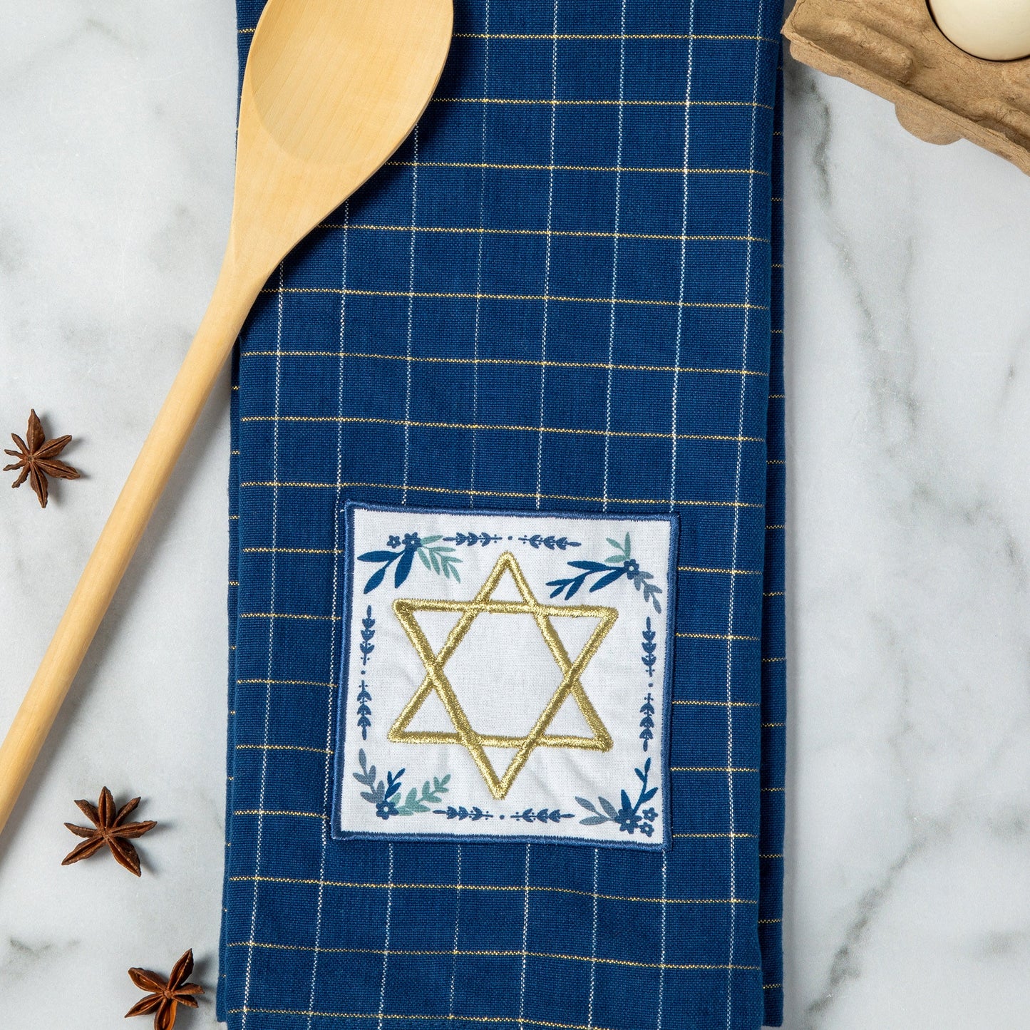 Celebrate Hanukkah Embellished Dish Towel