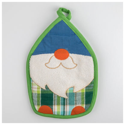 Garden Gnome Pot Holder & Dish Towel Set