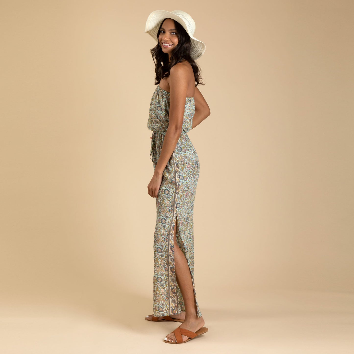 Saree Inspired Strapless Jumpsuit