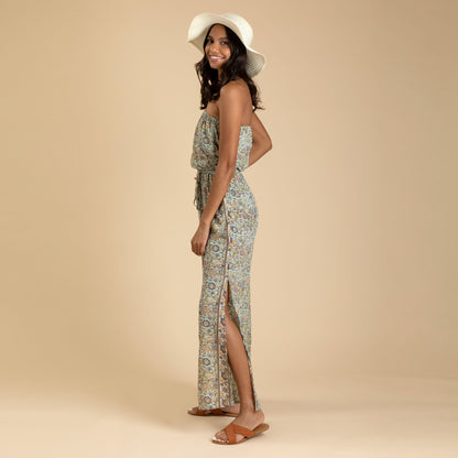 Saree Inspired Strapless Jumpsuit