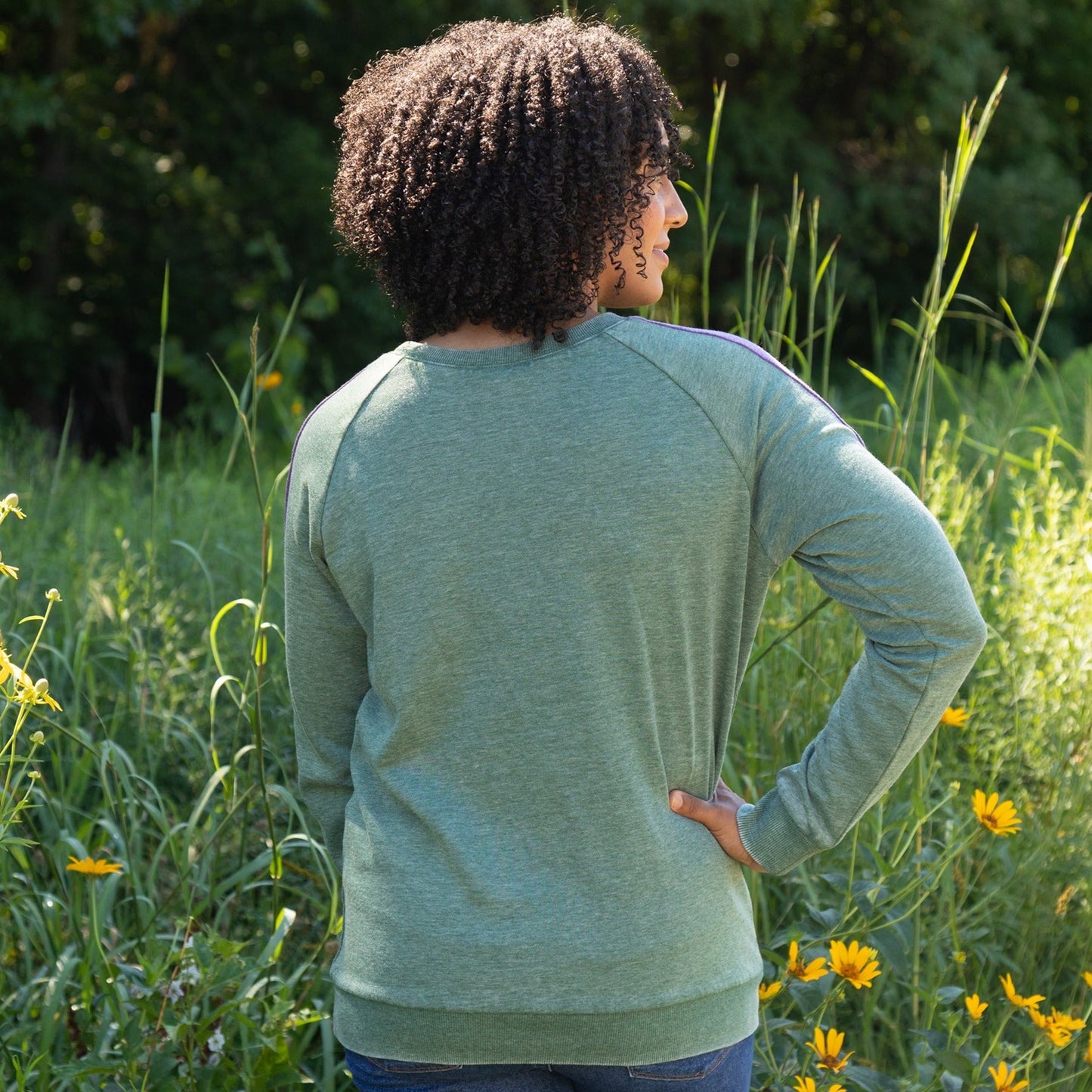 Paw Print Burnout Crew Sweatshirt