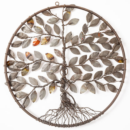 Recycled Metal Tree of Life Outdoor Wall Decor