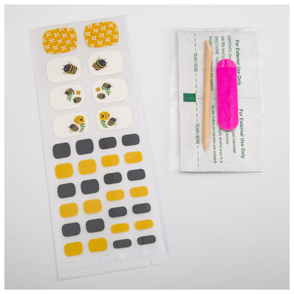 Buzzy Bee Pedicure Nail Wrap Kit