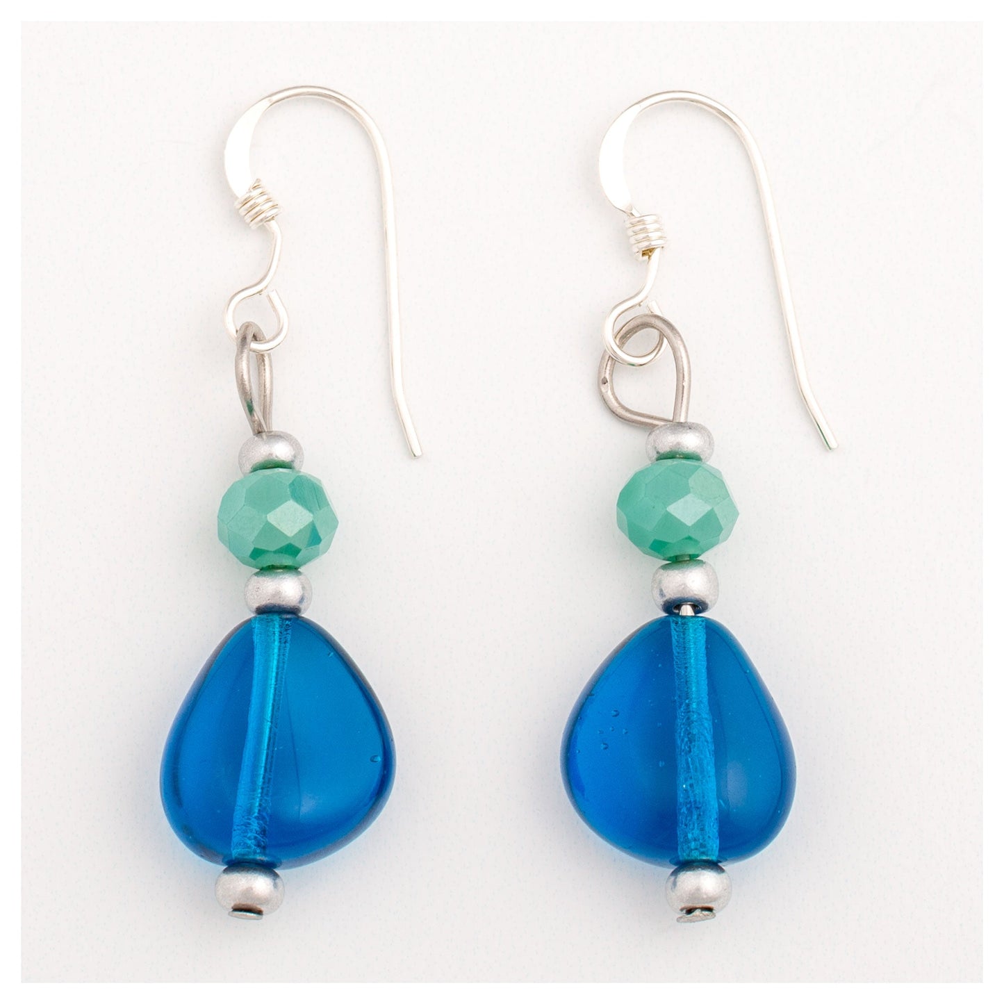 Teardrop Glass Bead Earrings