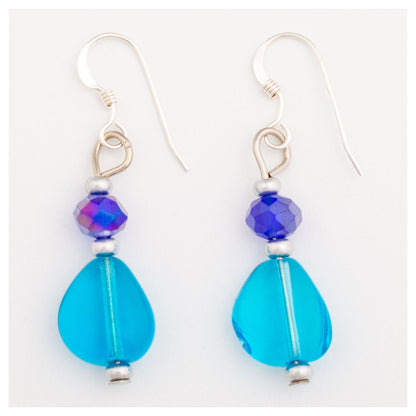 Teardrop Glass Bead Earrings