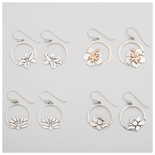 Blooming Flowers Sterling Earrings