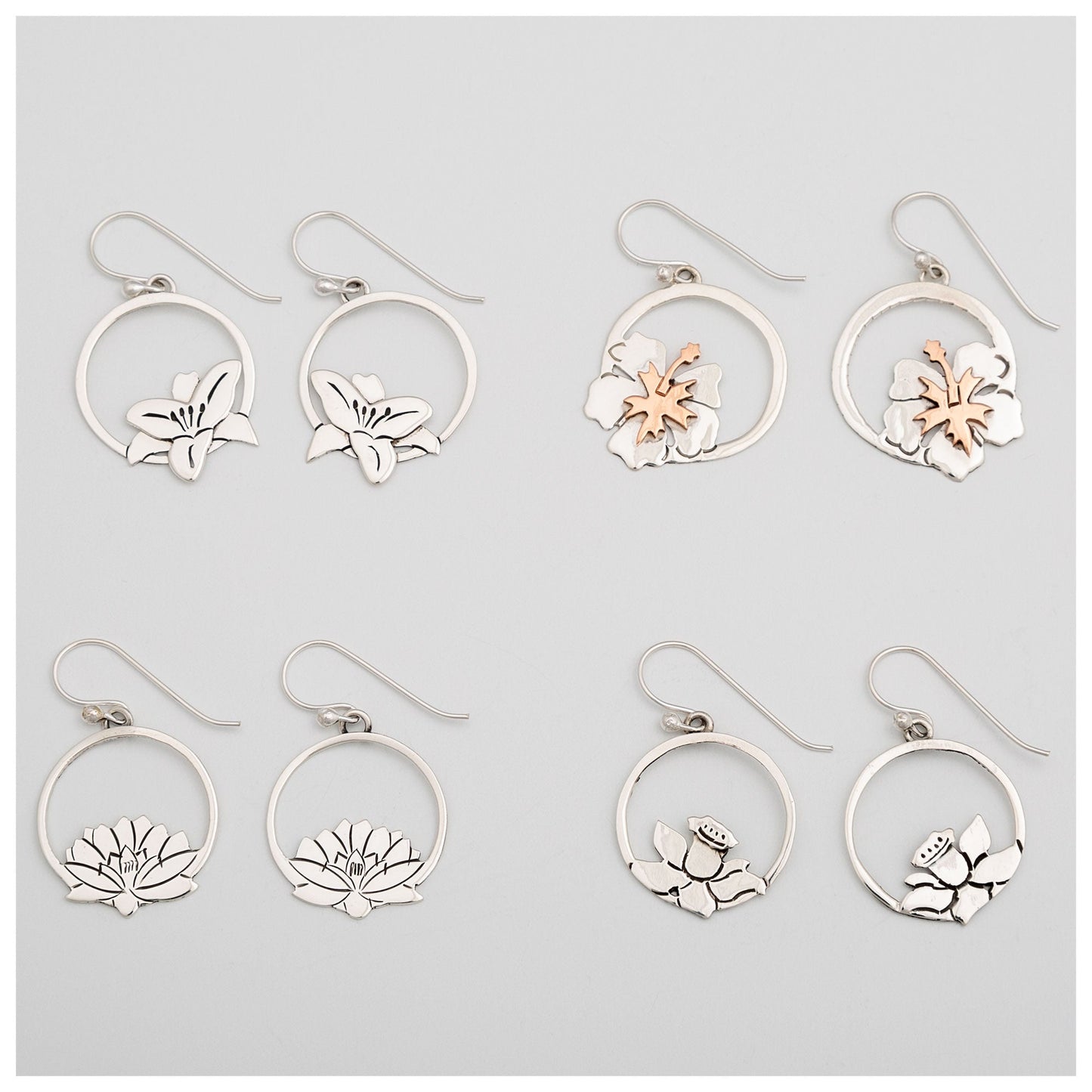 Blooming Flowers Sterling Earrings