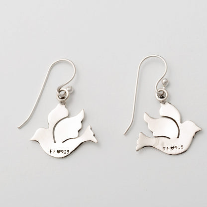 Peace Dove Sterling Earrings