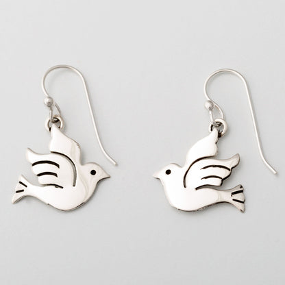 Peace Dove Sterling Earrings