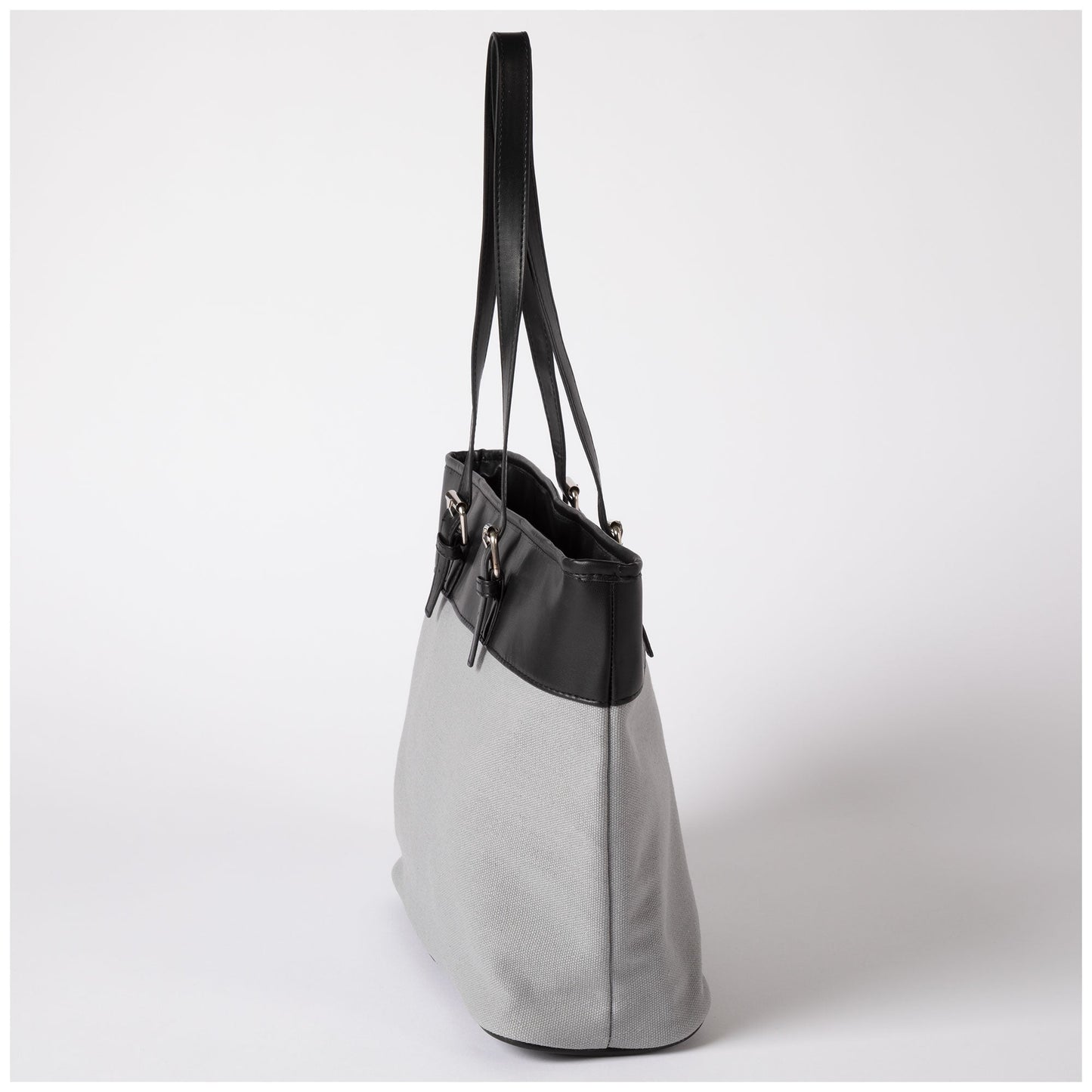 Classic Canvas & Faux Leather Tote