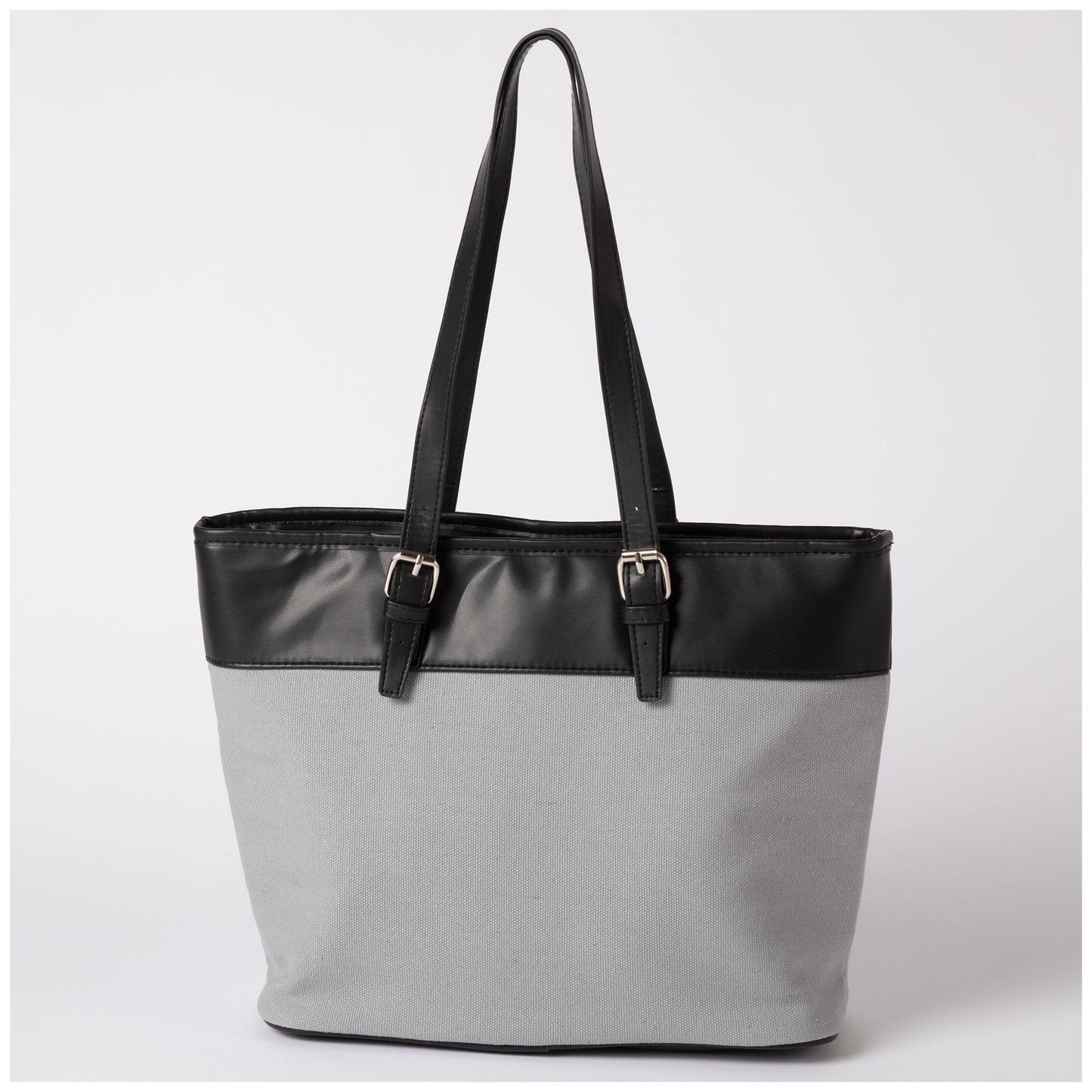 Classic Canvas & Faux Leather Tote