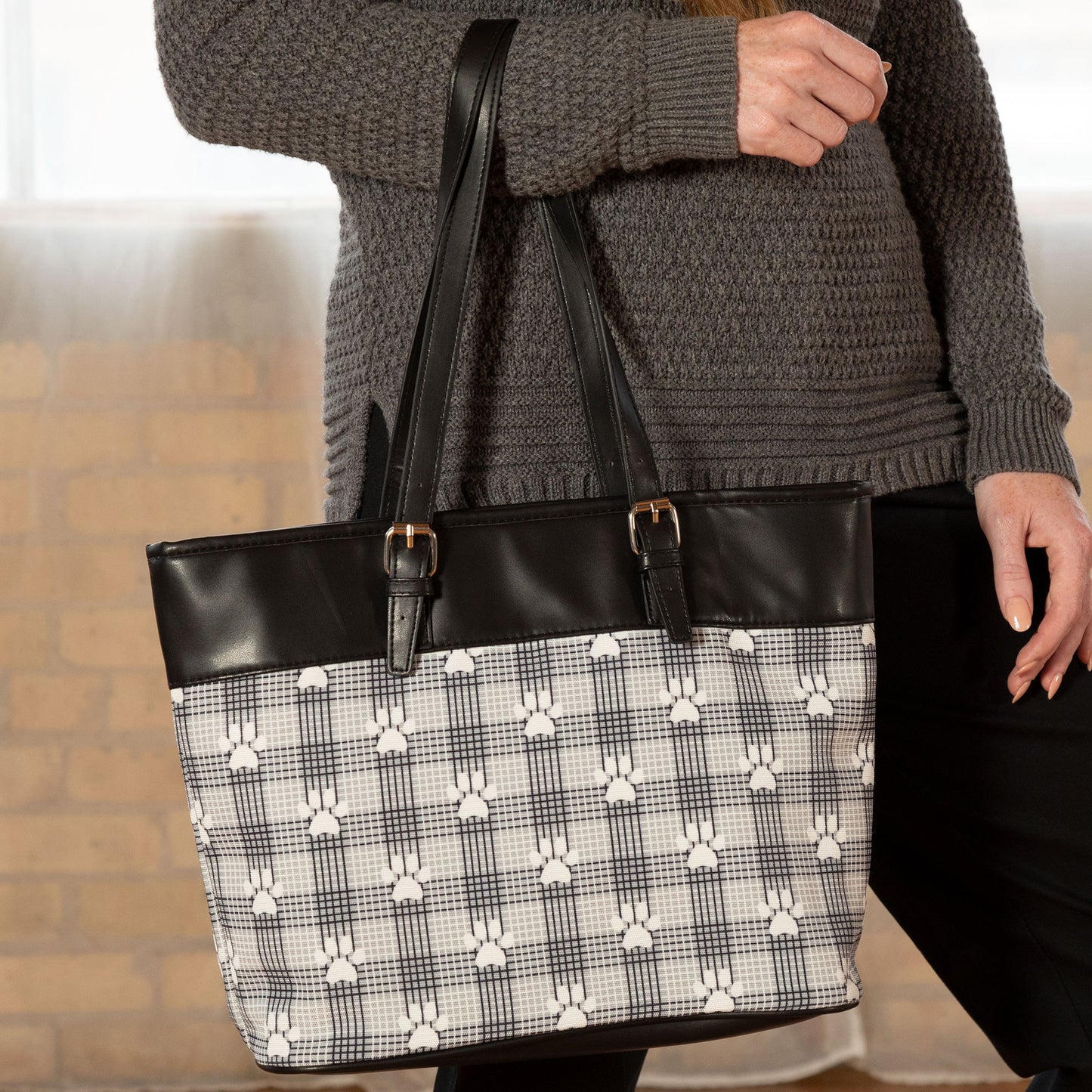 Classic Paw Print Canvas Tote