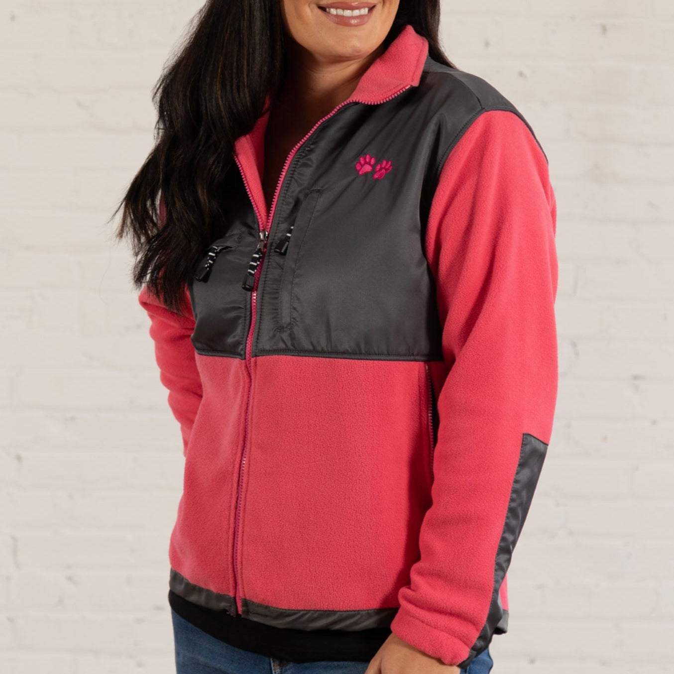 Paw Print Heavyweight Polar Fleece Jacket