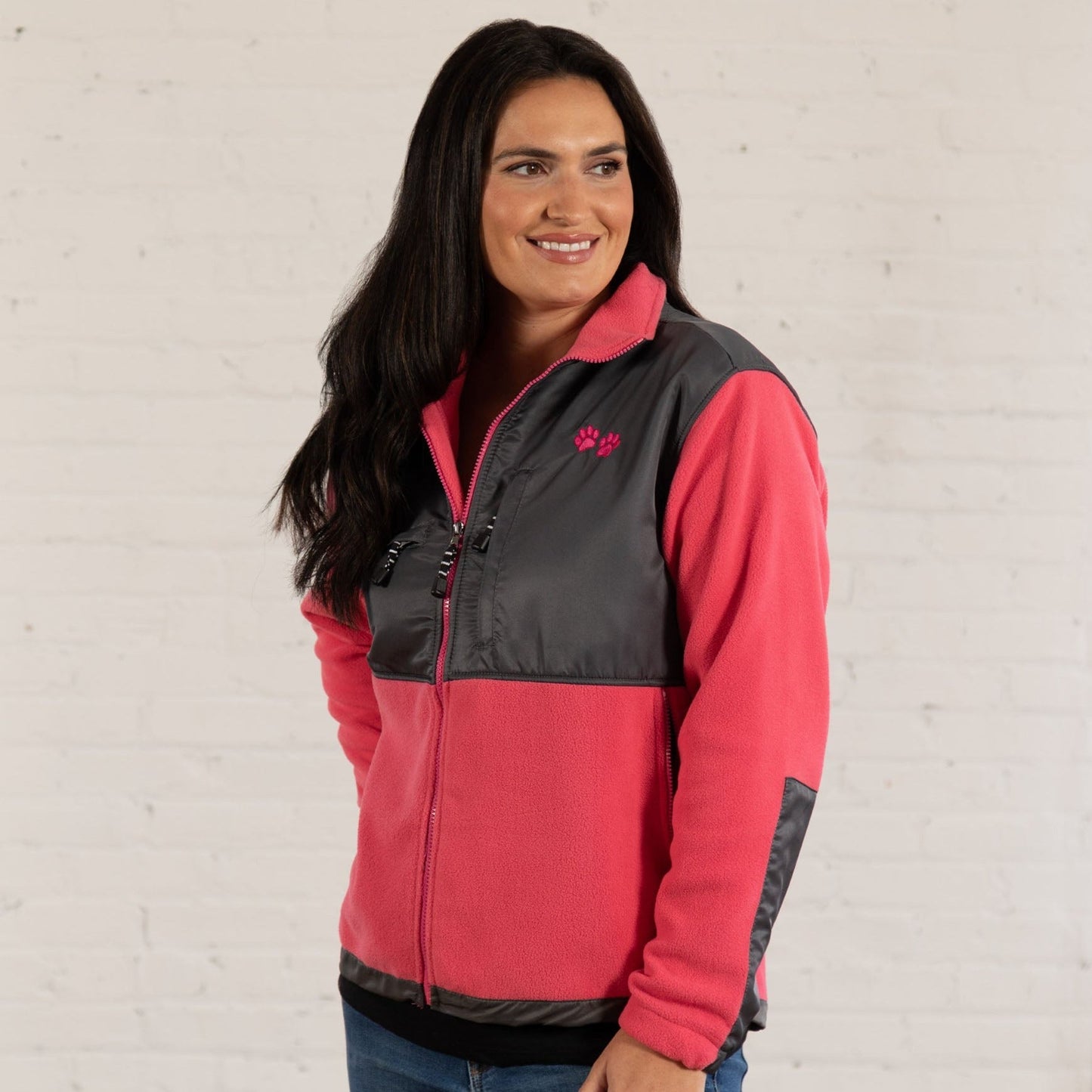 Paw Print Heavyweight Polar Fleece Jacket