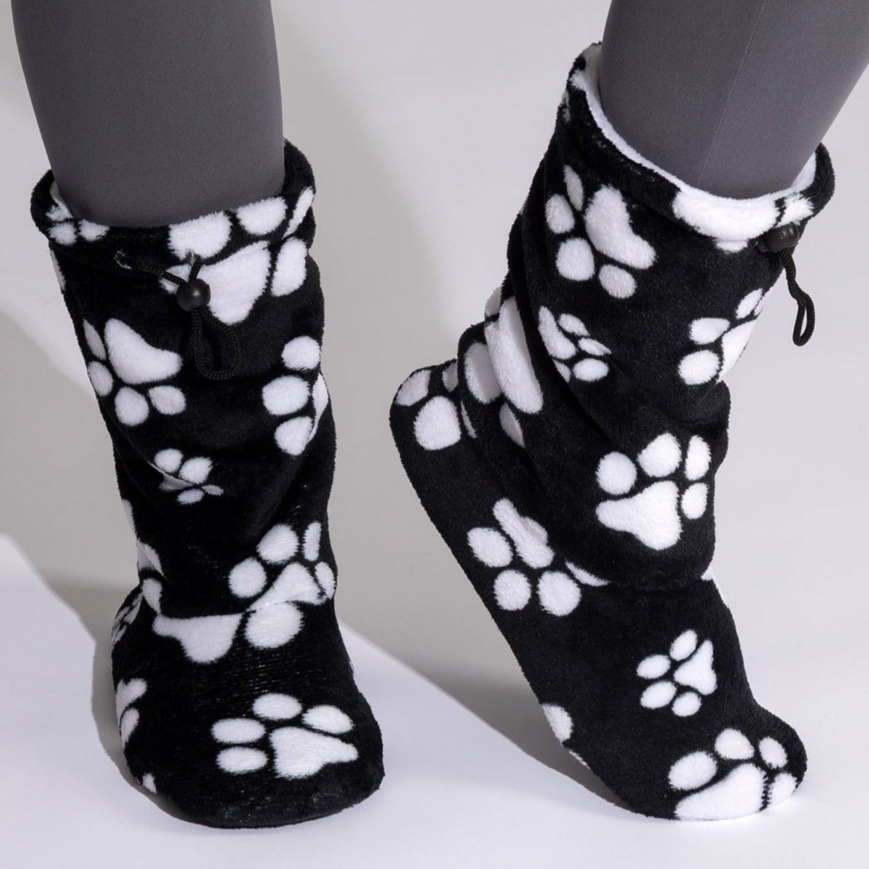 Super Cozy&trade; Deluxe Paw Non-Slip Toggle Slipper Booties