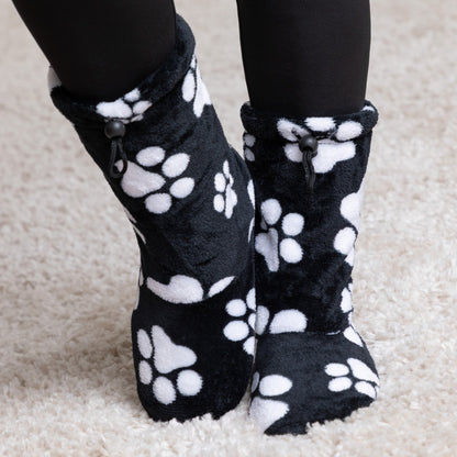 Super Cozy&trade; Deluxe Paw Non-Slip Toggle Slipper Booties