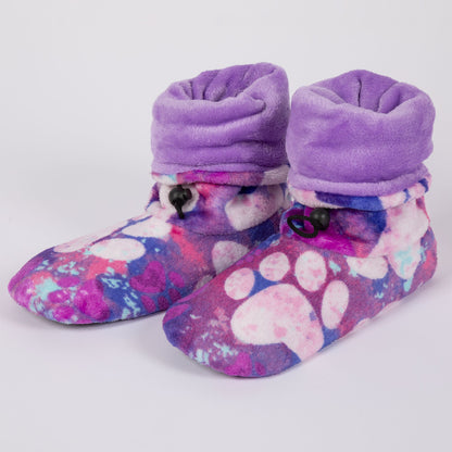 Super Cozy&trade; Deluxe Paw Non-Slip Toggle Slipper Booties