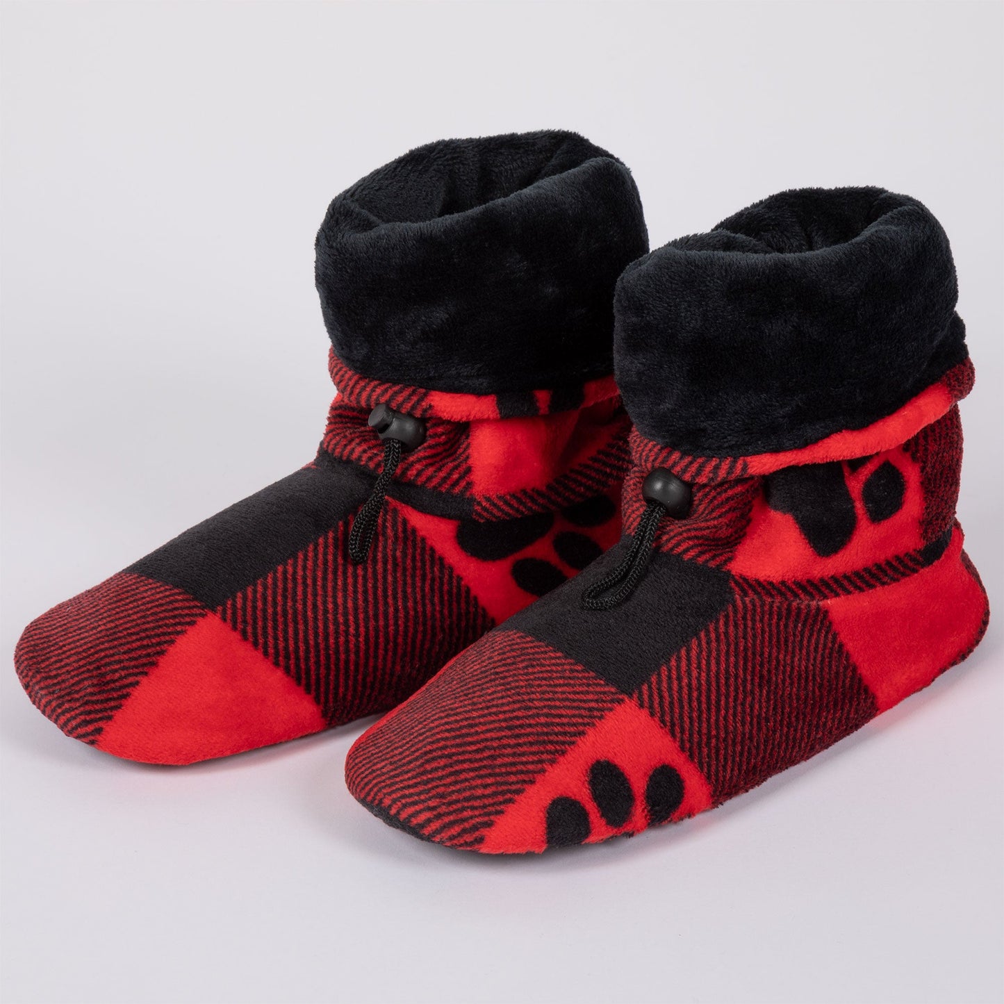 Super Cozy&trade; Deluxe Paw Non-Slip Toggle Slipper Booties