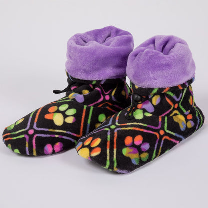 Super Cozy&trade; Deluxe Paw Non-Slip Toggle Slipper Booties