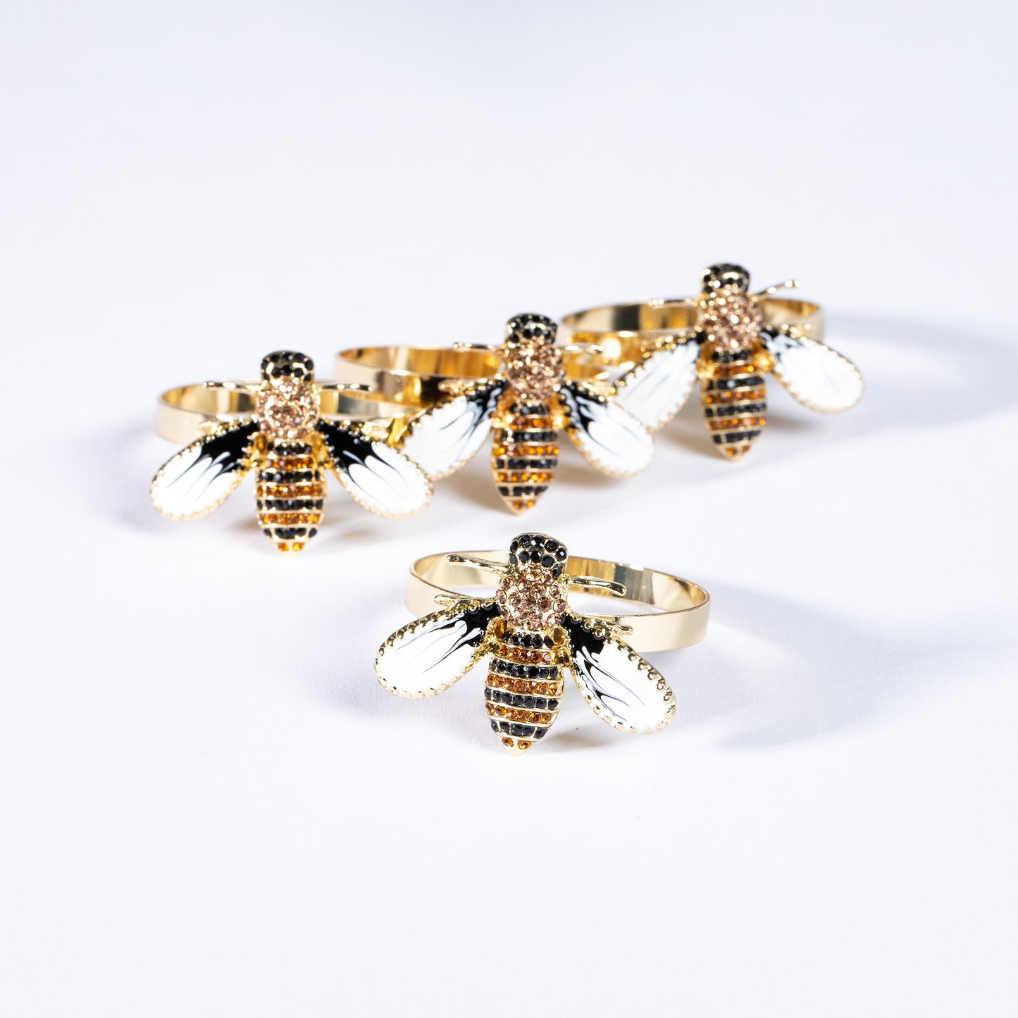 Elegant Bee Napkin Holder - Set of 4