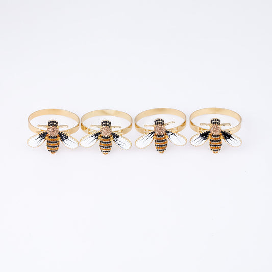 Elegant Bee Napkin Holder - Set of 4