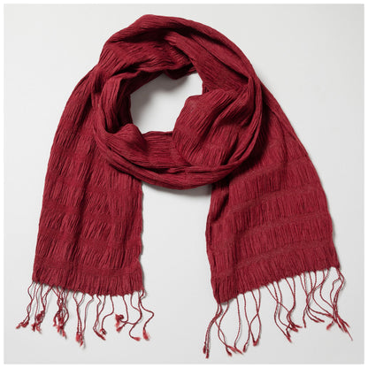 Sweet Fringe Maroon Hand Loomed Scarf