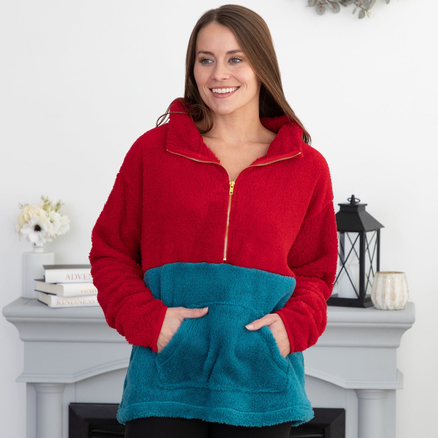 Two Tone Fleece Pullover