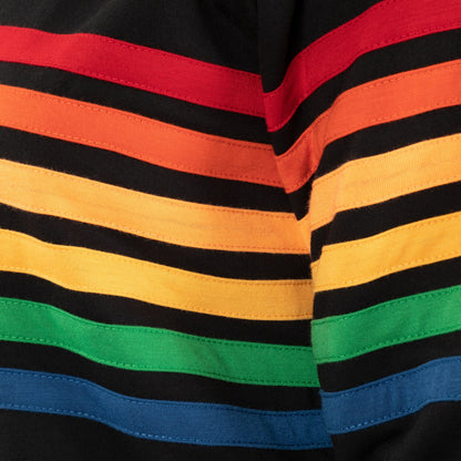 Retro Rainbow Stripe Crew Sweatshirt