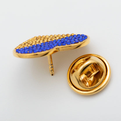 We Stand United With Ukraine Gold Plated Pin