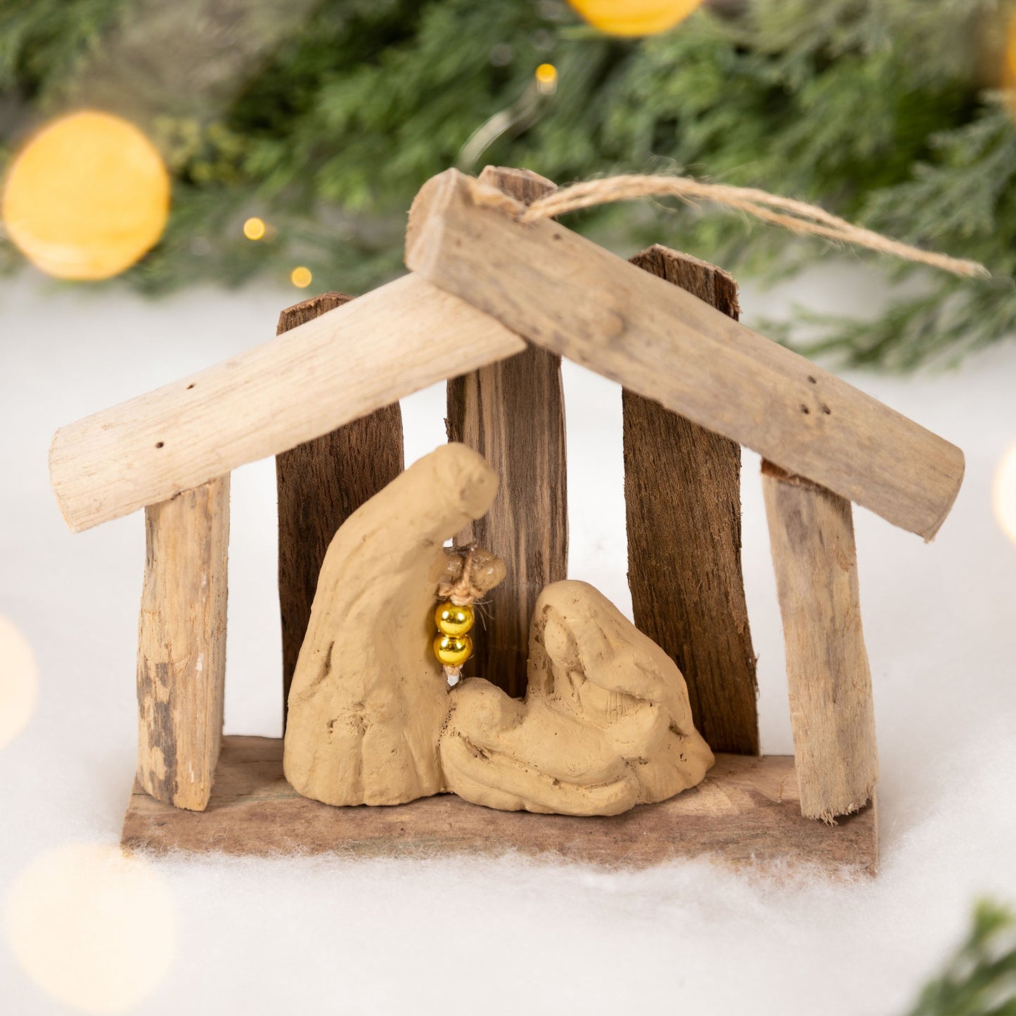 Handmade Recycled Driftwood Christmas Ornament | Fair Trade