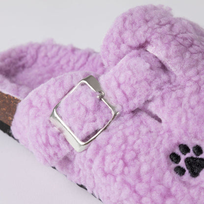 Paw Print Sherpa Clog Slippers