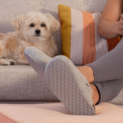 Paw Print Sherpa Clog Slippers