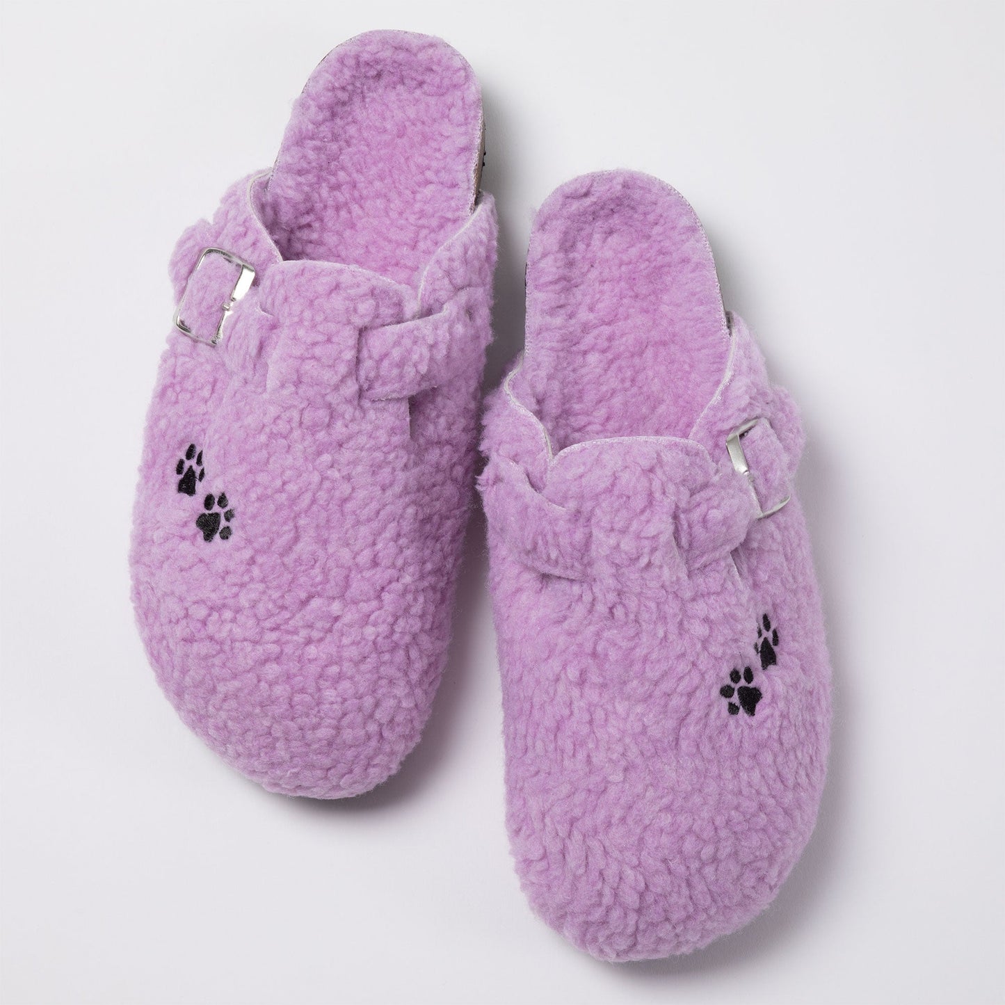 Paw Print Sherpa Clog Slippers